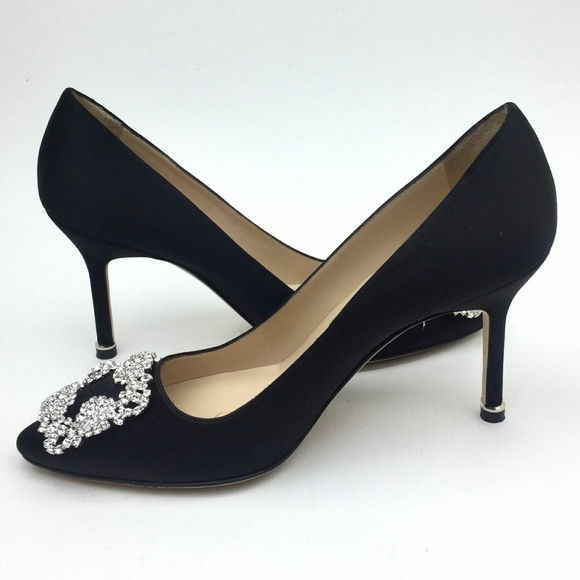 MANOLO BLAHNIK Hangisi Pointed Toe Pump sz 7 - Picture 5 of 13